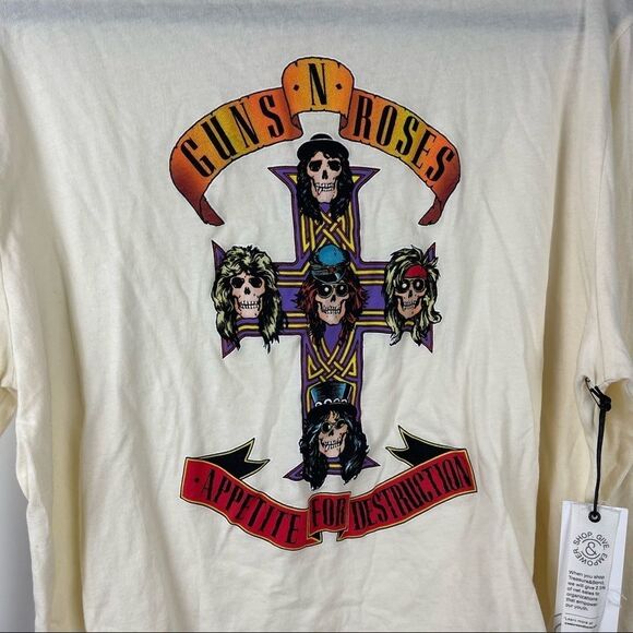 NEW Treasure & Bond Long Sleeve Crewneck Guns N Roses Band Tee Women's Sz Medium - Picture 3 of 9